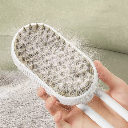 2 Pieces White Pet Electric Spray Massage Comb for Dogs and Cats 3-in-1 Steam Grooming Brush for De-shedding and Waterless Cleaning Solution for Local Pet Owners - view 4