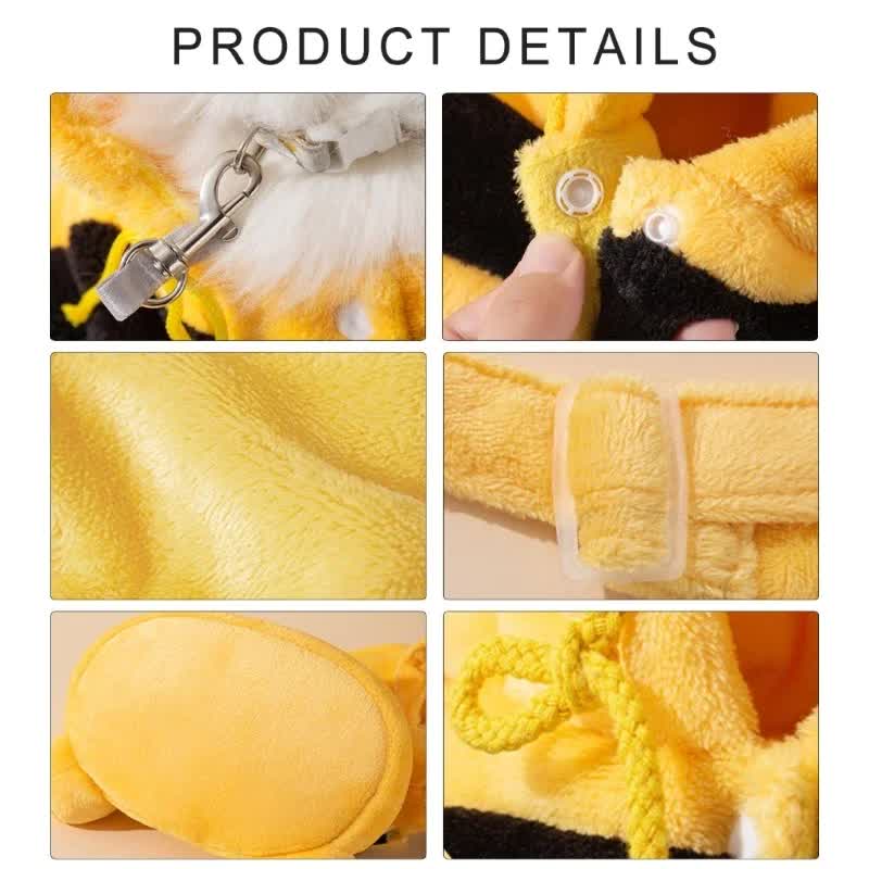 L Size Cute Bear Windproof Insulated Pet Shoulder Bag with Security Buckle - Soft Reversible Flannel Tote for Small Dogs & Cats Up to 2KG - view 4