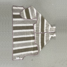 Brown Stripes Super Absorbent Pet Bathrobe with Waist Belt & Neck Snap - Full Coverage Quick-Drying Towel for Dogs & Cats (S Size)