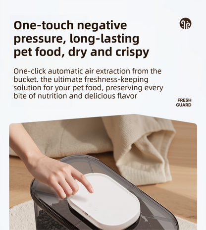 10L Smart Vacuum Pet Food Storage Container - Moisture & Insect Proof, Constant Pressure Paws-Keep-Fresh(Transparent White) - view 2