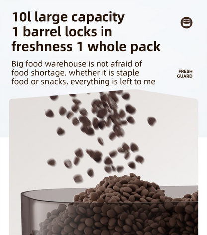 10L Smart Vacuum Pet Food Storage Container - Moisture & Insect Proof, Constant Pressure Paws-Keep-Fresh(Transparent Brown) - view 5