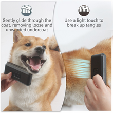2-in-1 Black Self-Cleaning Pet Grooming Comb - Multi-Functional Stainless Steel Fur Remover for Pets, Furniture, and Clothing - view 2