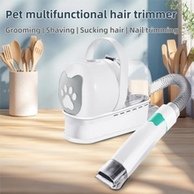 7-in-1 White Multifunctional Pet Grooming Vacuum Kit - Dog Cat Home Barber Shop & Low Noise Shedding Groomer with 1L Large Dust Cup - view 2