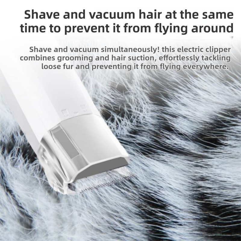7-in-1 White Multifunctional Pet Grooming Vacuum Kit - Dog Cat Home Barber Shop & Low Noise Shedding Groomer with 1L Large Dust Cup - view 3