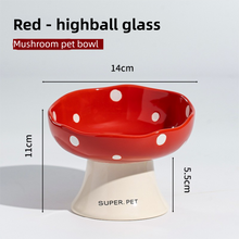 Yellow and Black Elevated 15° Tilted Ceramic Cat Bowl - Anti-Chin Acne Glaze Finish, Non-Slip Weighted Base & Neck Protection Pet Feeder - view 2