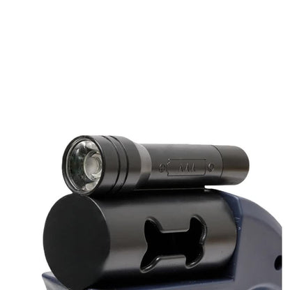 Black and Grey One-to-Two Retractable Dog Leash with One-Click Safety Lock & Night Light - 3M Tangle-Free 360° Rotation Walking Leash - view 5