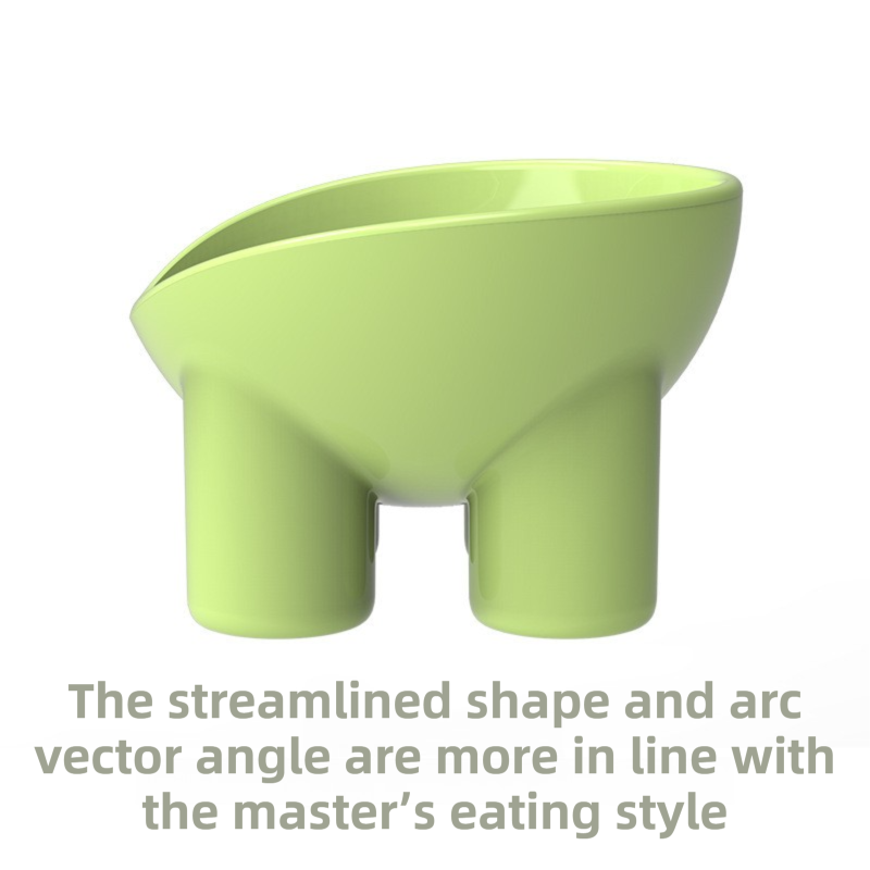 2-Pack Macaron Yellow Elevated Pet Bowls with Anti-Tip 4-Leg Base - Ergonomic Tilted Neck Protection Cat Food & Water Bowls - view 3