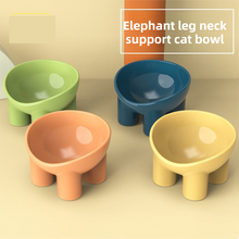 2-Pack Macaron Blue Elevated Pet Bowls with Anti-Tip 4-Leg Base - Ergonomic Tilted Neck Protection Cat Food & Water Bowls - view 2
