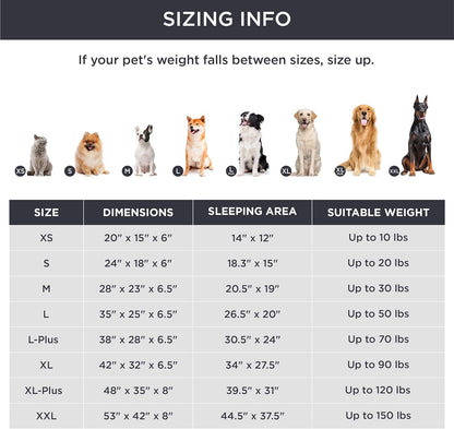 Grey Waterproof Egg-Crate Foam Therapeutic Pet Sofa Bed and Fleece Lounge (XL Size 110 x 82 x 17 CM) - Low Entry, High Bolster Support & Zipper Removable Cover - view 6