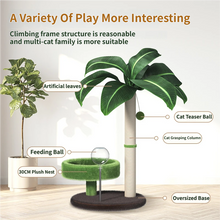 Large Multi-Functional Cat Tree & Activity Tower - All-in-One 70CM Tall Sisal Scratching Post, 31CM Diameter Plush Condo and Interactive Wobbling Feeder - view 2