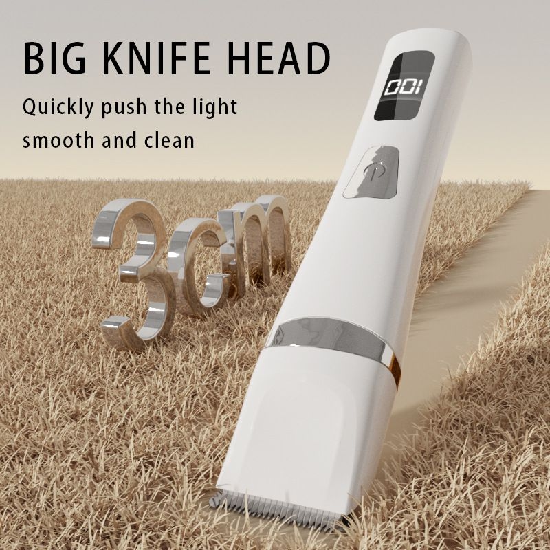 White Professional 3-in-1 Pet Grooming Kit - Low-Noise Rechargeable Dog Hair Trimmer & Nail Grinder for Paws, Eyes, and Body - view 4