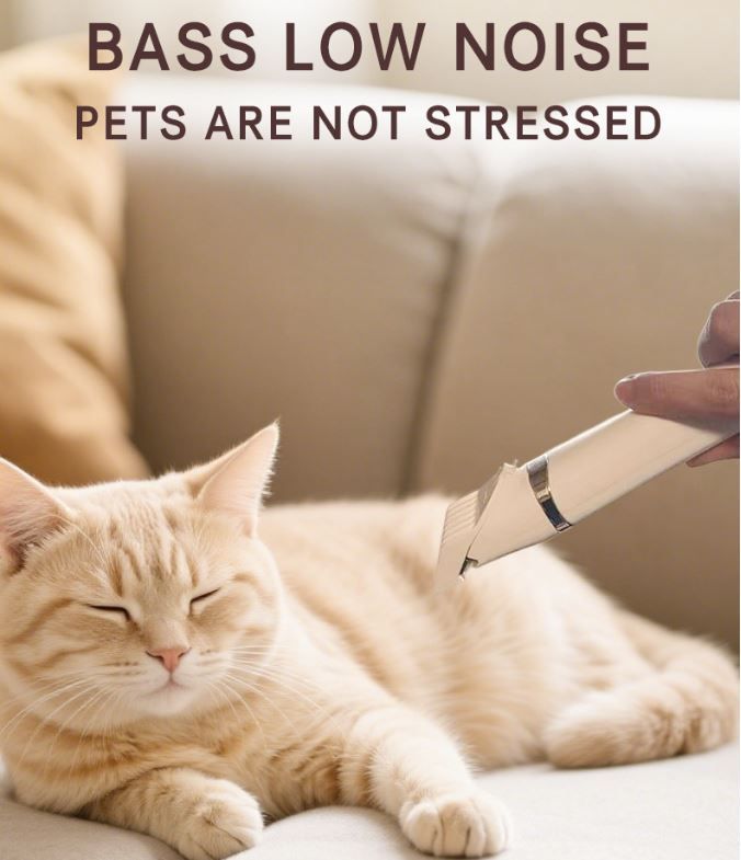 White Professional 3-in-1 Pet Grooming Kit - Low-Noise Rechargeable Dog Hair Trimmer & Nail Grinder for Paws, Eyes, and Body - view 6