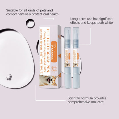 2-Pack Professional Pet Dental Cleaning Pens - Gentle Plaque & Tartar Remover and Breath Freshener for Dogs and Cats - view 6