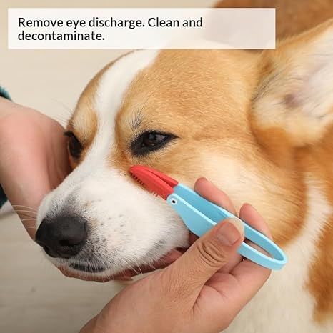 4-Pack Pink Pet Eye Cleaning Brushes with Precisice Tweezer - Silicone Soft-Tip Tear Stain & Eye Crust Cleaner, Safe for Dogs and Cats - view 3