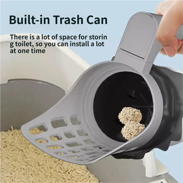 3-in-1 Handheld Cat Litter Scoop with Waste Bin & Bag Dispenser - One-Way Litter Sifting & Disposal Tool, Detachable and Efficient Cleaning - view 2