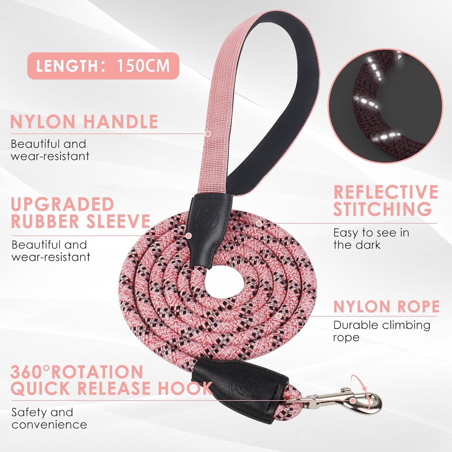 L Size Grey Waterproof Reflective Saddle-Style Dog Harness & 1.5M Leash Set - Breathable Anti-Choke Escape-Proof Step-In Walking Gear - view 4
