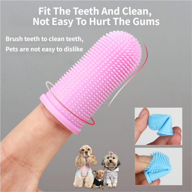 6 PCS Soft Silicone Pet Finger Toothbrush Set - 360° Gentle Dental Cleaning for Dogs / Cats' Plaque & Tartar Removal - view 3