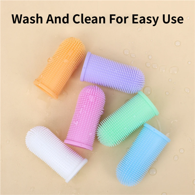 6 PCS Soft Silicone Pet Finger Toothbrush Set - 360° Gentle Dental Cleaning for Dogs / Cats' Plaque & Tartar Removal - view 5