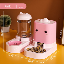 Pink Cat & Dog Automatic Feeder & Waterer Set – 2-in-1 Dry & Wet Separation Station with 2200ml Food & 1000ml Water Capacity
