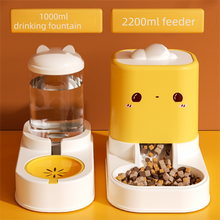 Pink Cat & Dog Automatic Feeder & Waterer Set – 2-in-1 Dry & Wet Separation Station with 2200ml Food & 1000ml Water Capacity - view 2