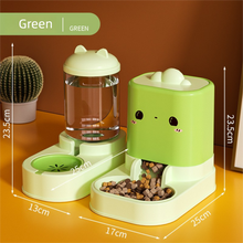 Green Cat & Dog Automatic Feeder & Waterer Set – 2-in-1 Dry & Wet Separation Station with 2200ml Food & 1000ml Water Capacity