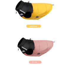 2-Pack (Pink + Yellow) —L Size — Warm, Thickened Winter Dog Coat / Pet Clothing — Waterproof Winter Dog Vest — Reflective Safety Design (Leash Compatible)
