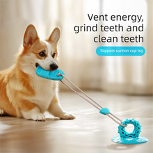 Blue Slipper-Style Dog Toy — Suction Cup Design: Durable, Chew-Resistant Teether for Mental Stimulation, Independent Play, and Energy Expenditure — Pet Dog Chewing Toy - view 2