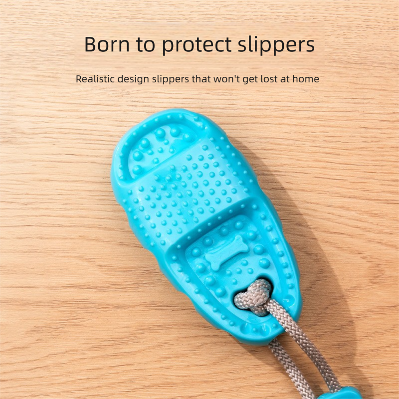Blue Slipper-Style Dog Toy — Suction Cup Design: Durable, Chew-Resistant Teether for Mental Stimulation, Independent Play, and Energy Expenditure — Pet Dog Chewing Toy - view 3