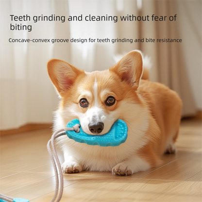 Blue Slipper-Style Dog Toy — Suction Cup Design: Durable, Chew-Resistant Teether for Mental Stimulation, Independent Play, and Energy Expenditure — Pet Dog Chewing Toy - view 4