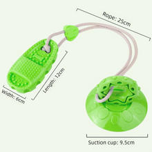Green Slipper-Style Dog Toy — Suction Cup Design: Durable, Chew-Resistant Teether for Mental Stimulation, Independent Play, and Energy Expenditure — Pet Dog Chewing Toy