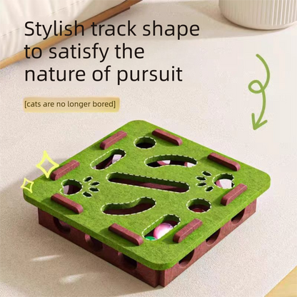 2-piece White cat toy set—featuring square and flower shapes—is an excellent choice for feline entertainment and relaxation. It also serves as a fun maze for kittens and pets, and includes six bells. - view 5
