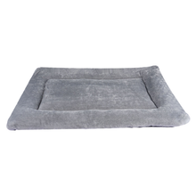 Grey L size Plush Flannel Pet Bed with Removable Sponge - Waterproof, Extra Wide & Thickened, Soft Four Seasons Pet Sleeping Mat for Dogs and Cats