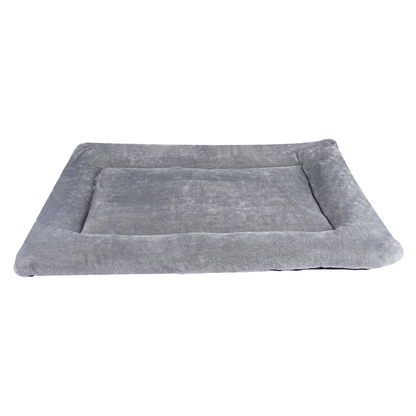Grey L size Plush Flannel Pet Bed with Removable Sponge - Waterproof, Extra Wide & Thickened, Soft Four Seasons Pet Sleeping Mat for Dogs and Cats
