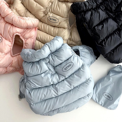 Blue XS size Dog Winter Coat Quilted Puffer Jacket - Warm Cotton Padded Vest for Small Dogs, High Collar Pet Clothes for Chihuahua Yorkie Poodle Bichon Schnauzer, Lightweight Cold Weather Dog Apparel with Elastic Cuffs - view 3