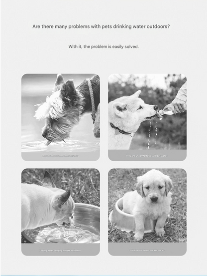 Purple 350ml Portable Dog Water Bottle - Leak-Proof Pet Travel Water Dispenser, Cloud-Shaped Drinking Bowl, Twist-to-Dispense Design, BPA-Free HIPS/PET Material for Walking Hiking Travel - view 3