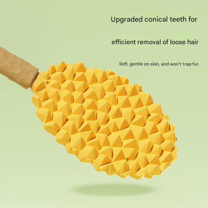 2-piece green Pet Durian Massage Grooming Brush - TPR Double-Sided Deshedding Comb for Cats Dogs - Gentle Pet SPA Grooming Tool - view 3