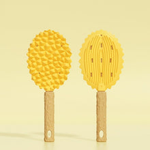 2-piece yellow Pet Durian Massage Grooming Brush - TPR Double-Sided Deshedding Comb for Cats Dogs - Gentle Pet SPA Grooming Tool