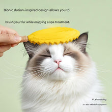 2-piece yellow Pet Durian Massage Grooming Brush - TPR Double-Sided Deshedding Comb for Cats Dogs - Gentle Pet SPA Grooming Tool - view 2