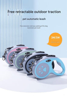 Green Automatic Retractable Dog Leash - 3M Extendable Lead with One-Handed Brake Lock - ABS Casing, Ergonomic Grip, Tangle-Free Nylon Tape, Outdoor Walking Essential - view 2