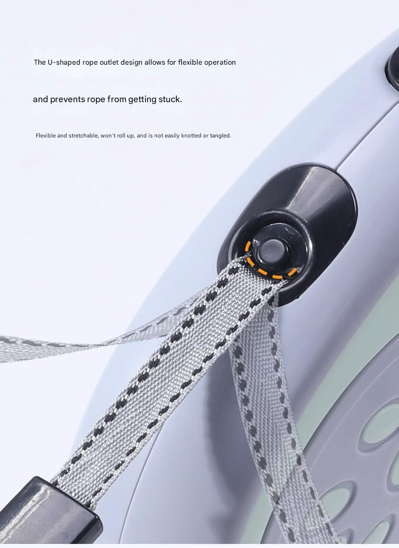 Blue Automatic Retractable Dog Leash - 5M Extendable Lead with One-Handed Brake Lock - ABS Casing, Ergonomic Grip, Tangle-Free Nylon Tape, Outdoor Walking Essential - view 5