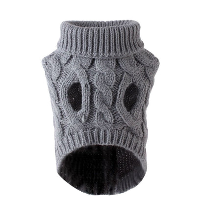 White M size Cosy Cable Knit Dog Jumper - Warm Winter Pet Clothing, Soft High Neck Design, Small to Medium Dogs, Easy Wear Pullover Style, Ideal for Chilly Evenings and Outdoor Walks - view 4
