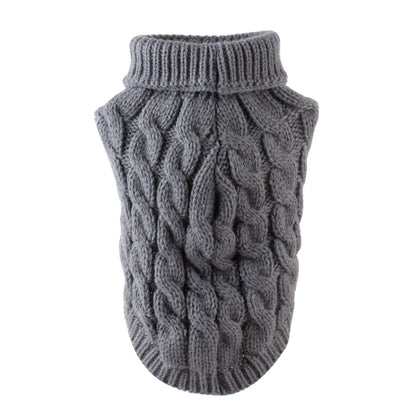Red XL size Cosy Cable Knit Dog Jumper - Warm Winter Pet Clothing, Soft High Neck Design, Small to Medium Dogs, Easy Wear Pullover Style, Ideal for Chilly Evenings and Outdoor Walks - view 3