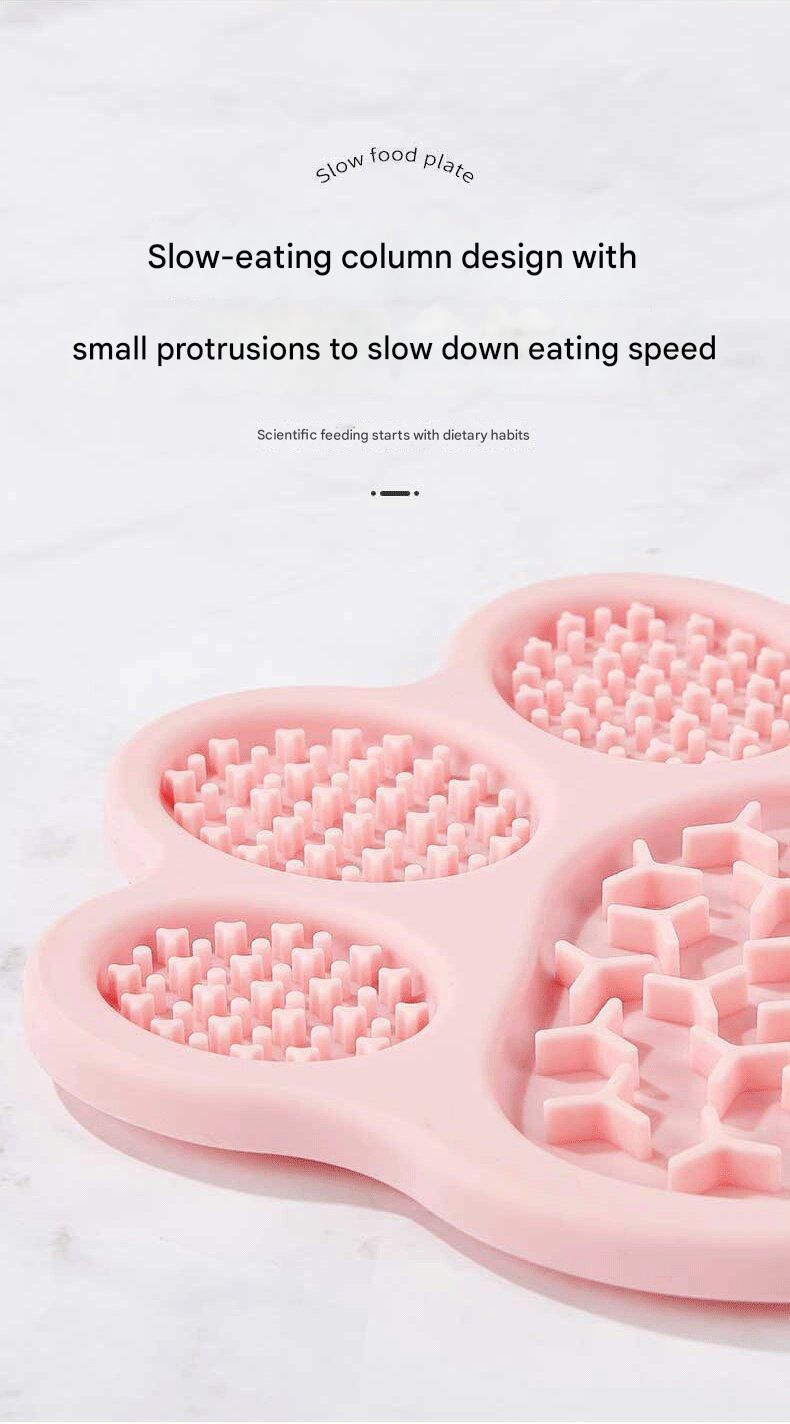 Brown Silicone Slow Feeder Lick Mat for Dogs and Cats - Paw Shaped Non Slip Pet Bowl with Suction Cups - BPA Free, Dishwasher Safe, Freezer Safe, Anxiety Relief, Easy Clean, 20x17cm - Pink, Brown, Yellow - view 6