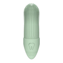 Green Silicone Pet Finger Toothbrush for Cats and Dogs - Soft Dental Care Brush for Teeth Cleaning, Plaque Removal, and Oral Hygiene - Ideal for Small, Medium, and Large Breeds