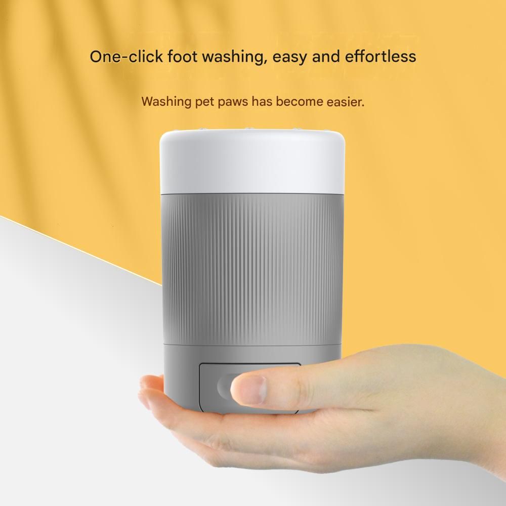 Orange Pet Paw Cleaner Cup - Portable Dog Foot Washer with Soft Silicone Bristles - Easy Clean, Detachable Design for Small to Medium Dogs & Cats - view 3