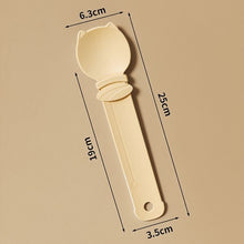 Beige Cat Treat Spoon for Wet Food & Paste - Extra-Long PP Handle, Food-Grade Squeeze Feeder with Anti-Spill Bowl, Easy One-Handed Operation for Cats