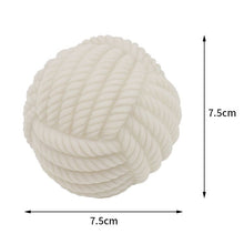 White Rope Ball Durable TPR Dog Chew Toys Set - for Teeth Cleaning - Non-Toxic, Bite-Resistant, Easy Clean - Interactive Play for Medium to Large Dogs