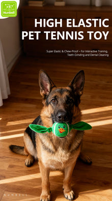 3-Piece Set High Elastic Pet Tennis Toy - Chew-Resistant Dog Ball with Plush Animal Designs for Interactive Play, Teeth Grinding & Dental Cleaning, Synthetic Fiber & Rubber, 80g Lightweight, Ideal for Small to Large Dogs-Designs: Duck and Owl and - view 2