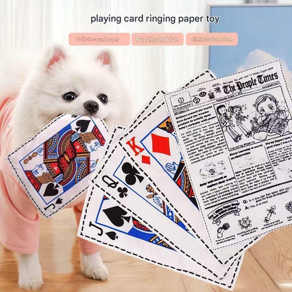 Dog Chew Toy Set - 10 Piece Playing Card Crinkle Sound Toys for Dogs(K) - view 2