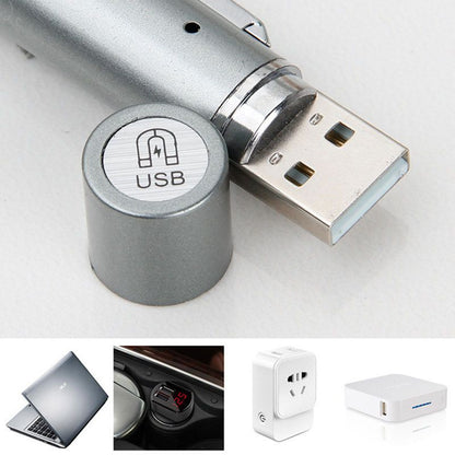Grey Metal Laser Cat Toy Pen Set - 2 Piece USB Rechargeable 3-in-1 Laser Pointer with UV Light and LED Torch in Gift Tin Box - view 3